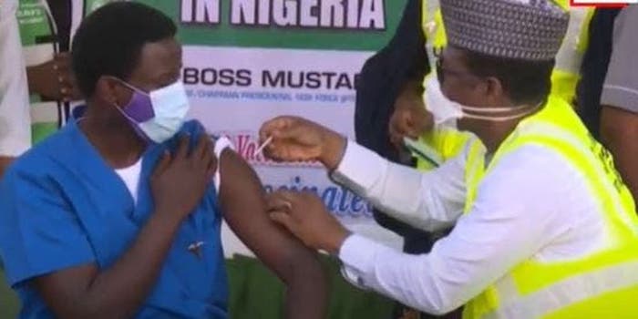 COVID-19: Nigeria Begins Vaccination, as Cyprian Nyong Becomes First Nigerian To Be Vaccinated